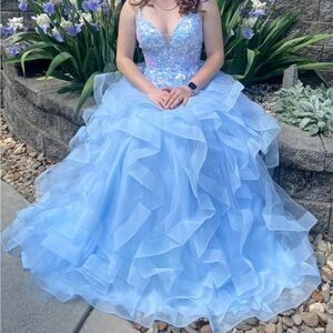 Winter Blue Prom Dress Size 4